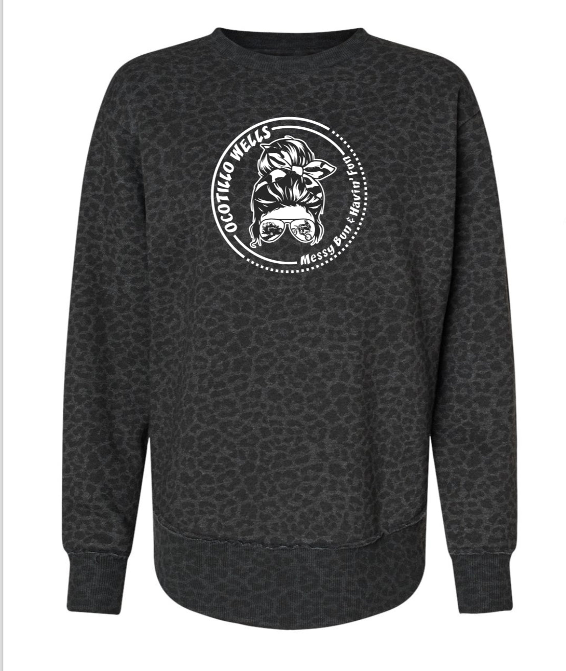 Messy Bun Havin' Fun Crewneck Sweatshirt